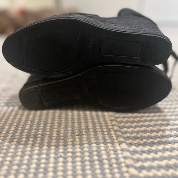 Worn once! Castaner All Black Carina Espadrille Wedge. Size 37. - Picture 4 of 6
